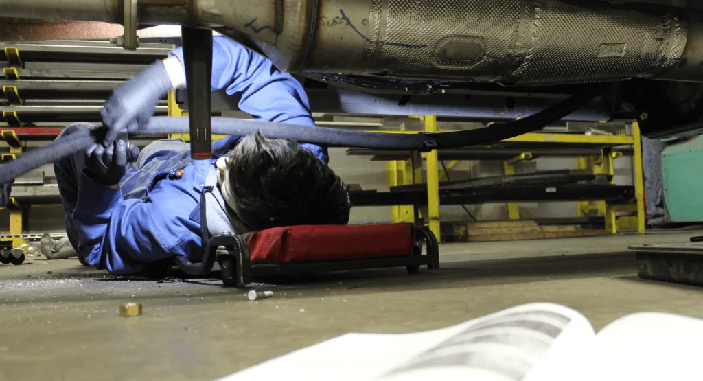 Repairing a custom mechanic truck body