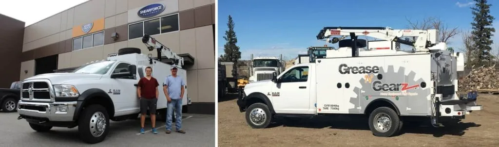 Custom service crane truck 